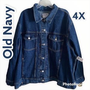 NWT Old Navy Denim Jean Jacket Plus Size 4X